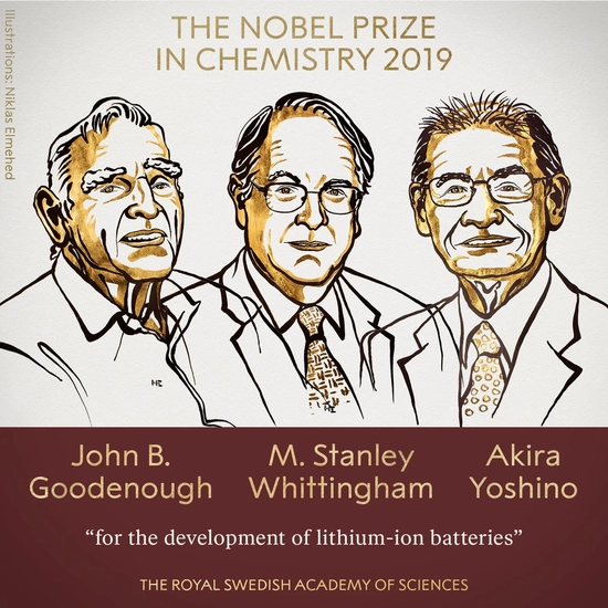 Lithium-ion battery research direction Nobel Prize winner
